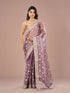 Mohey Radiant Purple Chinon Saree