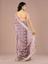 Mohey Radiant Purple Chinon Saree