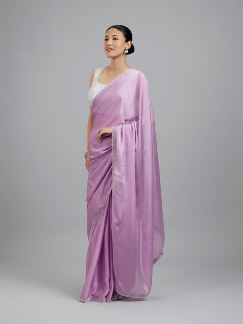 Mohey Chinon Purple Elegance Saree
