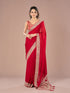 Mohey Red Radiance Satin Saree
