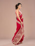 Mohey Red Radiance Satin Saree
