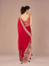 Mohey Red Radiance Satin Saree