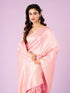 Mohey Ethereal Pink Banarasi Saree