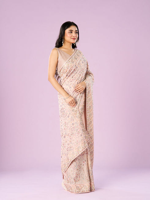 Mohey Pink Georgette Charmer Saree