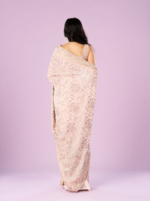 Mohey Pink Georgette Charmer Saree