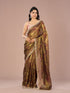 Mohey Classy Organza Magic Brown Saree