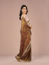 Mohey Classy Organza Magic Brown Saree