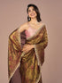Mohey Classy Organza Magic Brown Saree
