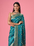 Mohey Ravishing Rama Green Banarasi Saree