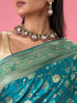 Mohey Ravishing Rama Green Banarasi Saree