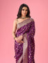 Mohey Radiant Purple Elegance Banarasi Saree