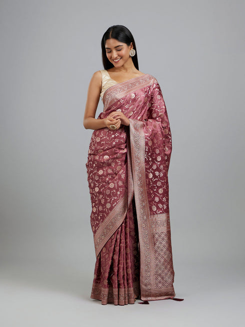 Mohey Dusty Pink Elegance Saree
