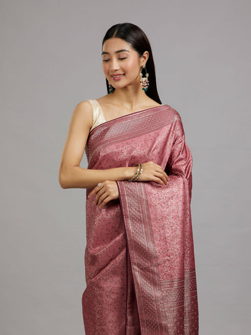 Mohey Dusty Pink Elegance Saree