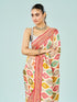 Mohey Radiant Cream Satin Saree
