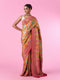 Mohey Radiant Mustard Yellow Satin Banarasi Saree