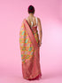 Mohey Radiant Mustard Yellow Satin Banarasi Saree