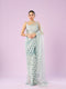 Mohey Ethereal Blue Net Saree