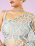 Mohey Ethereal Blue Net Saree