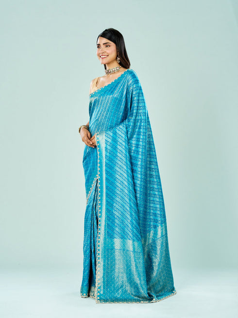 Mohey Blue Elegance Saree