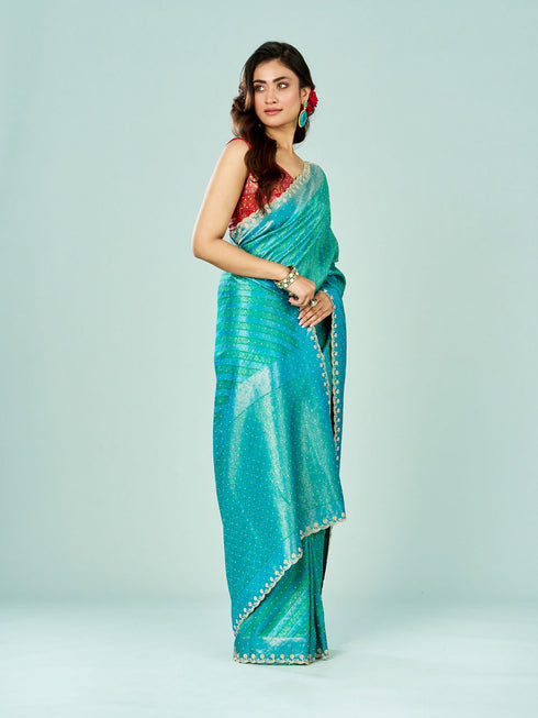 Mohey Festive Rama Green Elegance Saree