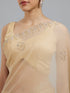 Mohey Beige Elegance Chinon Saree