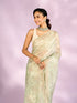 Mohey Pista Green Organza Saree