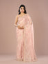Mohey Peach Organza Festive Saree