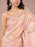 Mohey Peach Organza Festive Saree