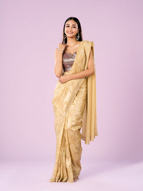 Mohey Sunshine Elegance Organza Saree