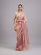 Mohey Dusty Pink Organza Saree