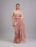 Mohey Dusty Pink Organza Saree