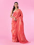 Mohey Orange Elegance Banarasi Saree