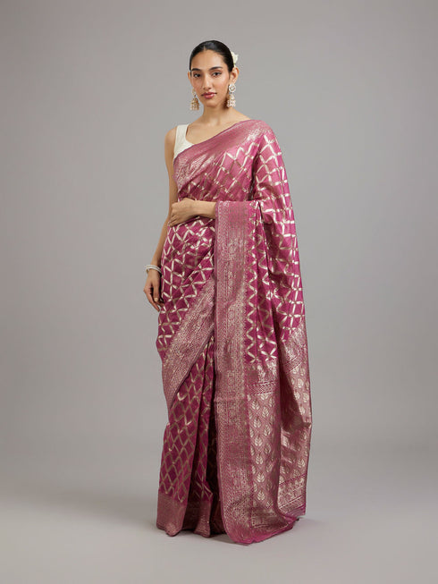 Mohey Purple Splendor Vibrant Saree