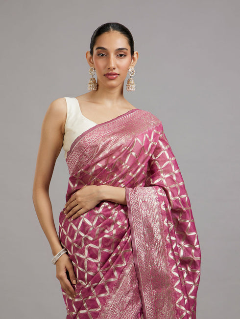Mohey Purple Splendor Vibrant Saree