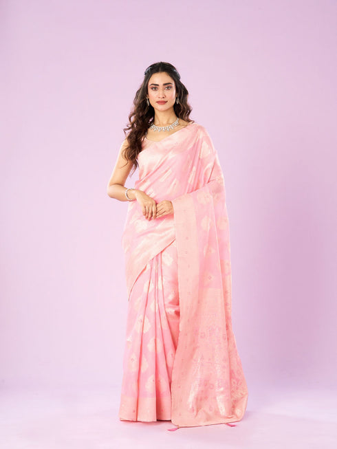 Mohey Pink Elegance Saree