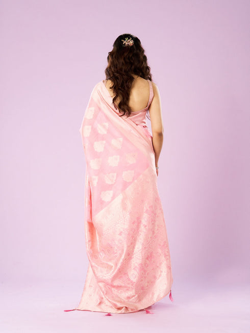 Mohey Pink Elegance Saree