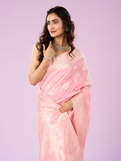 Mohey Pink Elegance Saree