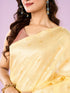 Mohey Glistening Light Yellow Saree