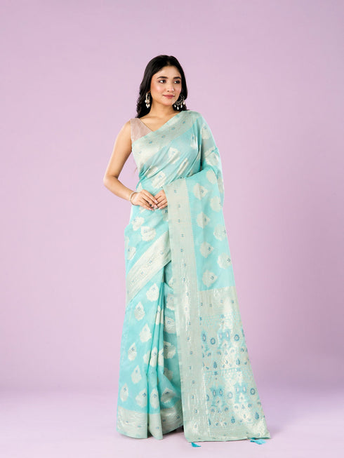 Mohey Elegant Light Blue Saree