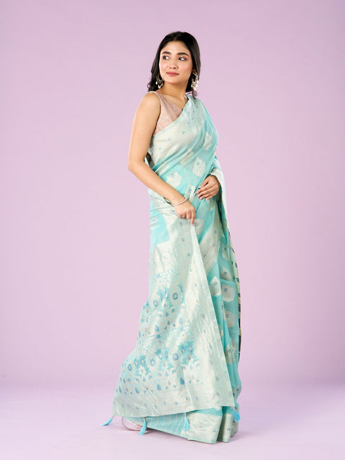 Mohey Elegant Light Blue Saree