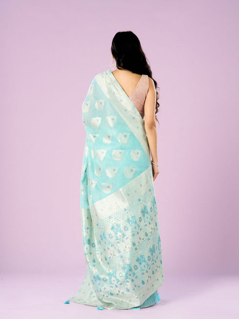 Mohey Elegant Light Blue Saree