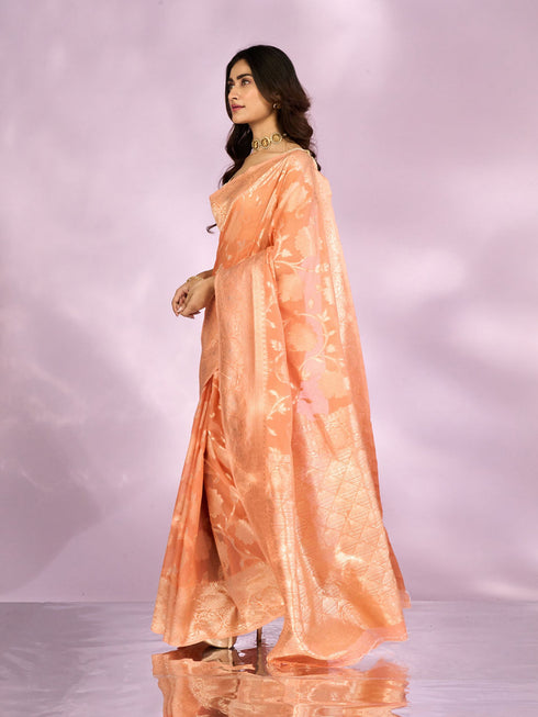Mohey Celestial Orange Charm Saree