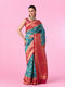 Mohey Radiant Blue Elegance Saree