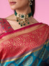 Mohey Radiant Blue Elegance Saree