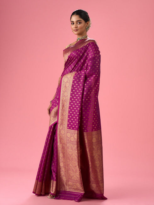 Mohey Wine Red Festivity Saree
