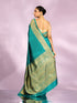 Mohey Gleaming Rama Green Silk Saree