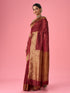 Mohey Radiant Rust Red Saree