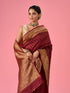 Mohey Radiant Rust Red Saree