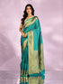 Mohey Resplendent Rama Green Saree