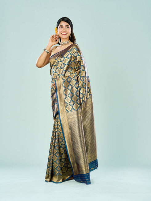 Mohey Blue Elegance Saree